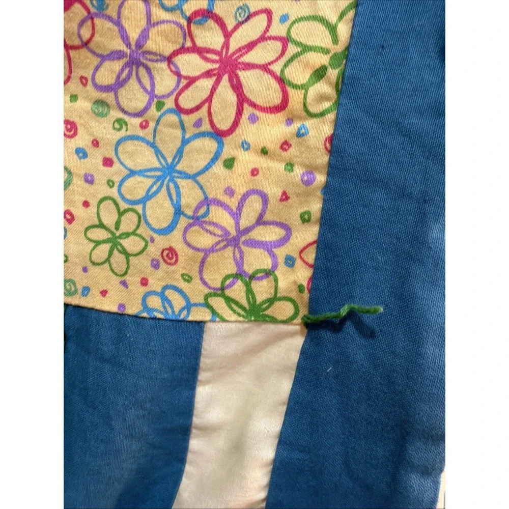 Handmade Lap Or Baby Blanket Quilt Beautiful‎ Bright Colors